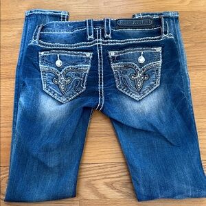 Rock Revival Women's Skinny Jeans in Faded Blue